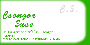 csongor suss business card